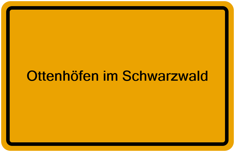 Handelsregisterauszug Ottenhöfen im Schwarzwald
